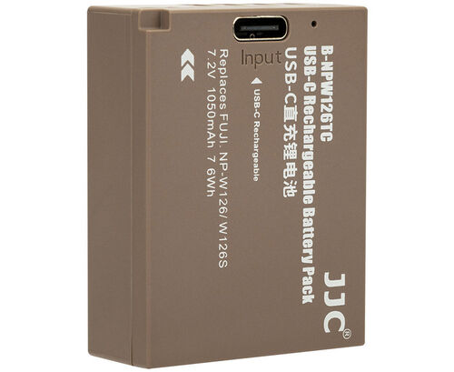 Аккумулятор JJC B-NPW126TC типа Fujifilm NP-W126 с зарядным портом Type-C