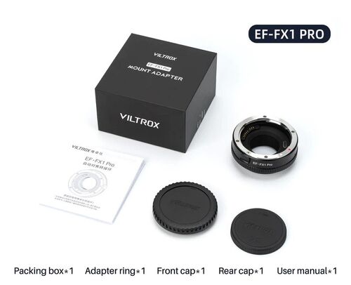 Адаптер для крепления объектива Viltrox EF-FX1 PRO для объектива Canon EF или EF-S-Mount к камере FUJIFILM X-Mount