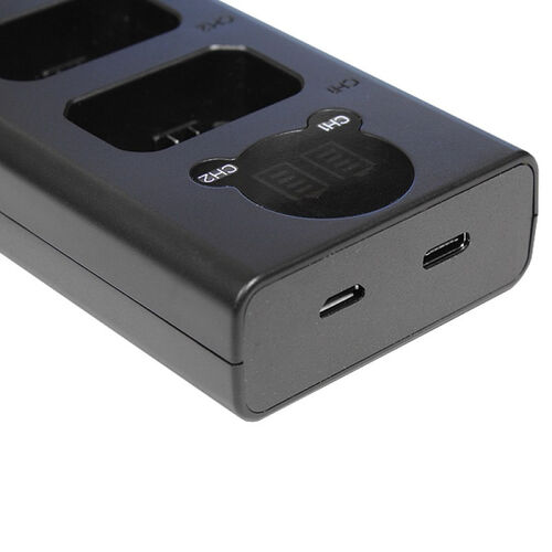 Двойное зарядное устройство DL-LPE8 Type-C USB с инфо индикатором для Canon LP-E8