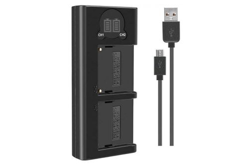 Двойное зарядное устройство DL-NPF Type-C USB с инфо индикатором для Sony NP-F970/FM500/FM50