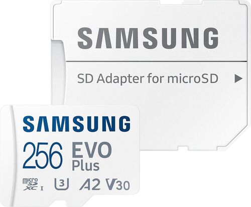 Карта памяти Samsung microSDXC EVO Plus UHS-I (U3) 256 GB, 130 MB/s, адаптер на SD
