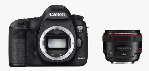 Фотоаппарат Canon EOS 5D Mark III с объективом EF 50mm f/1.2L USM, черный