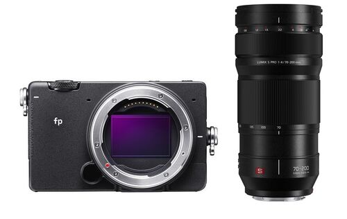 Фотоаппарат Sigma fp с объективом Panasonic Lumix S PRO 70-200 мм f/4, черный