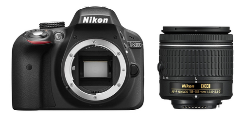 Фотоаппарат Nikon D3300 Kit AF-P DX 18-55mm F/3.5-5.6G, черный