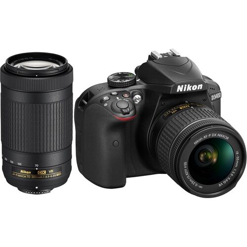Фотоаппарат Nikon D3400 Kit AF-P DX 18-55mm и AF-P DX 70-300mm, черный
