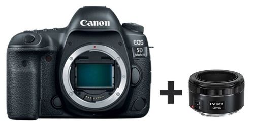 Фотоаппарат Canon EOS 5D Mark IV Body с объективом EF 50mm F/1.8 STM