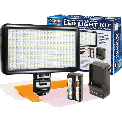 Накамерный свет Professional Video Light LED-300, зарядка+аккумулятор F550