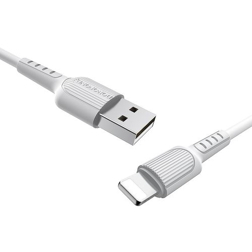 Кабель Borofone BX16 USB (m)-Lightning (m) 1.0м 2.0A силикон белый (1/648)