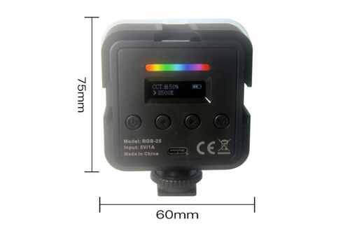 Накамерный свет Professional Mini Portable LED Light RGB-25 (2500K-8500K)