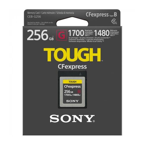 Карта памяти Sony CFexpress Type B 256 ГБ, R/W 1700/1480 МБ/с