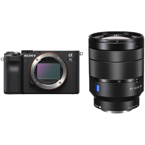 Фотоаппарат Sony Alpha ILCE-7C с объективом FE 24-70mm f/4 ZA OSS и комплектом аксессуаров, черный