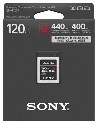 Карта памяти Sony XQD 120 ГБ, R/W 440/400 МБ/с