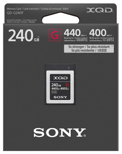 Карта памяти Sony XQD 240 ГБ, R/W 440/400 МБ/с