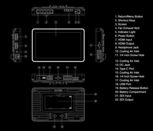 Операторский монитор Viltrox DC-X3